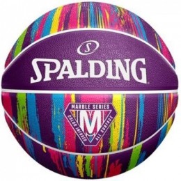 М'яч баскетбольний Spalding NBA Marble Black Rainbow Outdoor (84398Z)