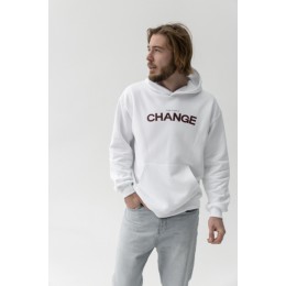 Худі чоловіче oversized GBI CHANGE Білий розмір L/XL (13418-м)