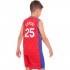 Форма баскетбольна підліткова NB-Sport NBA SIXERS 25 BA-0904 M-2XL червоний-синій Код BA-0904