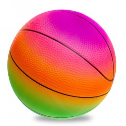 М'яч гумовий Баскетбольний LEGEND BA-1900 22 см райдужний Код BA-1900(Z)