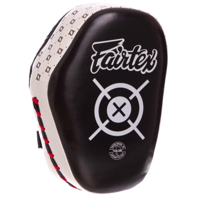 Лапа вигнута для боксу та єдиноборств FAIRTEX FMV11 27x19x8 см 1 шт чорний-білий Код FMV11(Z)