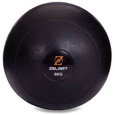 М'яч медичний слейбол для кросфіту Zelart SLAM BALL FI-2672-6 6 кг чорний Код FI-2672-6(Z)