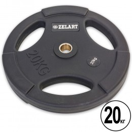 Диски (диски) поліуретанові Zelart TA-5336-28-20 28 мм 20 кг червоний Код TA-5336-28-20(Z)