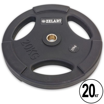 Диски (диски) поліуретанові Zelart TA-5336-28-20 28 мм 20 кг червоний Код TA-5336-28-20(Z)