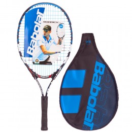 Ракетка для великого тенісу юніорська BABOLAT 140107-146 RODDICK JUNIOR 125 чорний-блакитний Код 140107-146(Z)