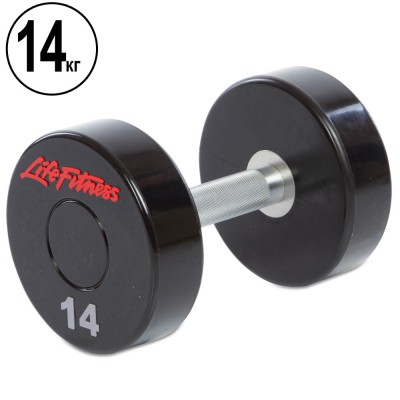 Гантель суцільна професійна LIFE FITNESS SC-80081-14 1 шт 14 кг Код SC-80081-14(Z)