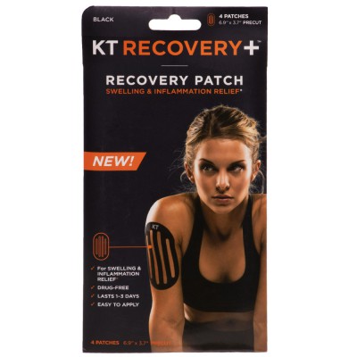 Кінезіо тейп (Kinesio tape) KTTP RECOVERY 4 шт. чорний Код RECOVERY(Z)