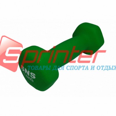 Гантель вінілова матова 1 кг. пара зелена