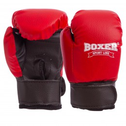 Рукавиці боксерські дитячі на липучці BOXER 2026 (шкірвініл, р-р 4oz, кольори в асортименті)