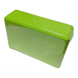 Блок для йоги "Лотос" green YJ-K1-Green (sns)