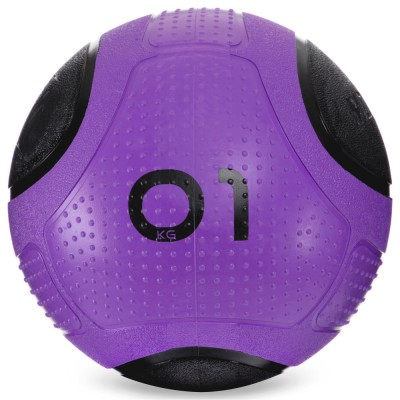 М'яч медичний медбол Zelart Medicine Ball FI-2620-1 1 кг фіолетовий-чорний Код FI-2620-1(Z)