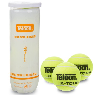 М'яч для великого тенісу TELOON X-TOUR T878P3-T606P3 3 шт Код T878P3-T606P3(Z)