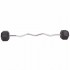 Штанга фіксована вигнута погумована Rubber Hexagon Barbell Zelart TA-6231-30 довжина-95 см 30 кг Код(Z)