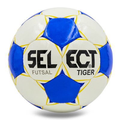 М'яч для футзала SELECT TIGER ST-6520 No4 білий-синій Код ST-6520(Z)