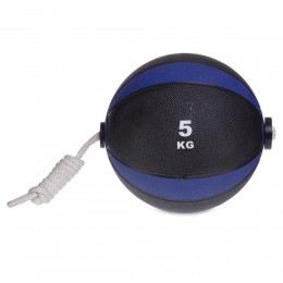 М'яч медичний Tornado Ball Zelart FI-5709-5 5 кг чорний-синій Код FI-5709-5(Z)