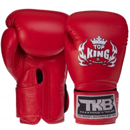 Рукавиці боксерські шкіряні на липучці TOP KING Super TKBGSV (р-р 8-18oz, кольори в асортименті)