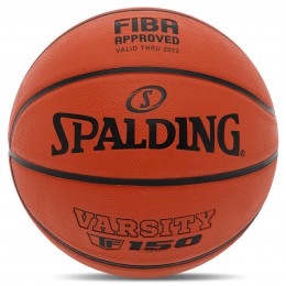 М'яч баскетбольний гумовий No6 SPALDING 84421Y6 TF-150 VARSITY (гума, бутил, жовтогарячий)