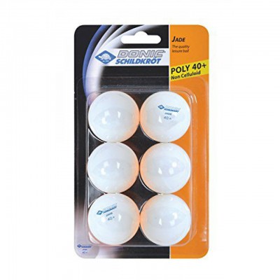 М'ячі для настільного тенісу Donic Jade ball 40 6 шт white orange (blister card)