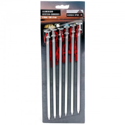 Кілки High Peak Alloy Rock Peg 23 см 6 шт. Silver (42232)