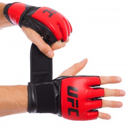 Рукавиці для змішаних єдиноборств MMA PU UFC Contender UHK-69140 (р-р L/XL, 5oz, червоний)