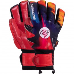 Рукавиці воротарські GK-005 SOCCERMAX (PVC, PL, р-р 8-10, червоний-фіолетовий)