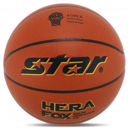 М'яч баскетбольний PU No7 STAR HERA FOX BB4707C (PU, бутил, червоний)