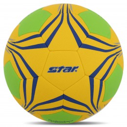 М'яч для гандбола STAR PROFESSIONAL MATCH HB432 (PU, р-р 2, машинне зшивання, жовтий-салатовий)