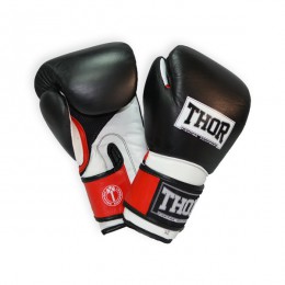 Боксерські рукавички THOR PRO KING (Leather) BLK-RED-WHT