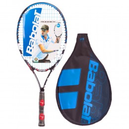 Ракетка для великого тенісу юніорська BABOLAT 140105-146 RODDICK JUNIOR 145 чорний-блакитний Код 140105-146(Z)