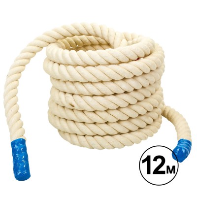 Канат для кросфіту SP-Planeta COMBAT BATTLE ROPE R-6227-12 12 м білий Код R-6227-12(Z)