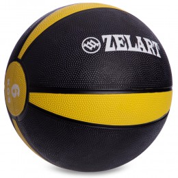 М'яч медичний медбол Zelart Medicine Ball FI-5122-6 6 кг сірий-жовтий Код FI-5122-6(Z)