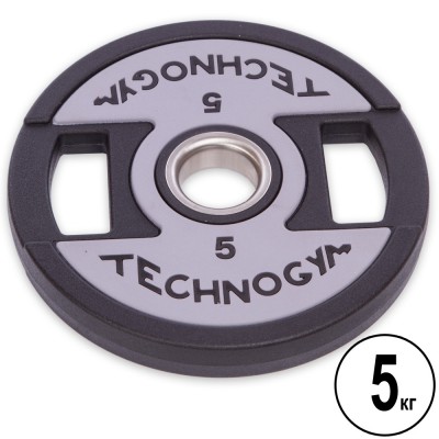 Диски (диски) поліуретанові TECHNOGYM TG-1837-5 51 мм 5 кг чорний Код TG-1837-5(Z)