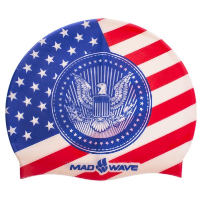 Шапочка для плавання MadWave USA M055303000W синій-червоний Код M055303000W(Z)