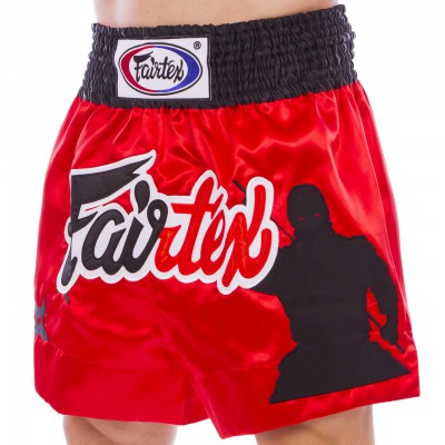 Шорти для тайського боксу та кікбоксингу FAIRTEX BS0638 (сатин, нейлон, р-р S-2XL, червоний)