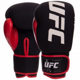 Рукавиці боксерські неопренові на липучці UFC PRO Washable UHK-75011 (неопрен, р-р Reg (S-M), червоний)