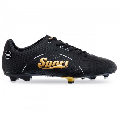 Бутси футбольне взуття SPORT SG-301041-2 BLACK/GOLD/WHITE розмір 40-45 (верх-PU, підошва-термополіуретан