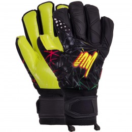 Рукавиці воротарські GK-007 SOCCERMAX (PVC, PL, р-р 8-10, чорний жовтий)