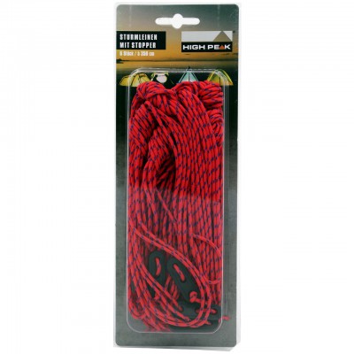 Відтяжки High Peak Guy Rope Set with Runner 350 см 6 шт. Red (42258)