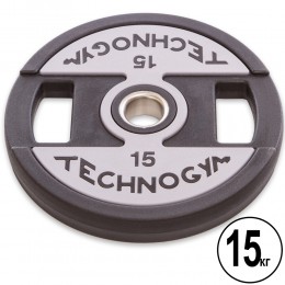 Диски (диски) поліуретанові TECHNOGYM TG-1837-15 51 мм 15 кг чорний Код TG-1837-15(Z)