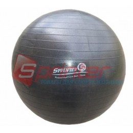 М'яч для фітнесу Anti-burst GYM BALL чорний (матовий) 75 см. FB-75