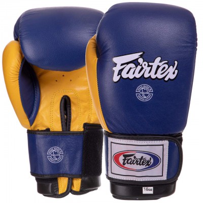 Рукавиці боксерські шкіряні на липучці FAIRTEX BO-3783 (р-р 12-16oz, кольори в асортименті)