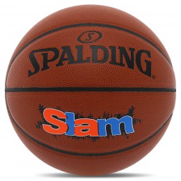 М'яч баскетбольний PU No7 SPALDING 76886Y SLAM (PU, бутил, коричневий)