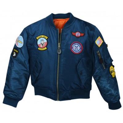 Дитяча куртка пілота Mc Allister MA1 Flight Jacket Top Gun (темно-синя)