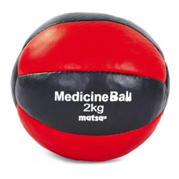 М'яч медичний медбол MATSA Medicine Ball ME-0241-2 2 кг червоний-чорний Код ME-0241-2(Z)