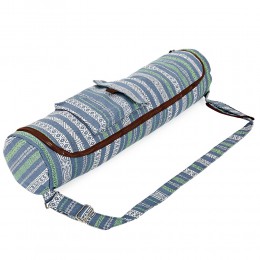 Сумка для йога килимка KINDFOLK Yoga bag SP-Sport FI-8362-3 сірий-синій Код FI-8362-3(Z)