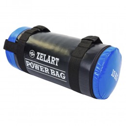 Мішок для кросфіту та фітнесу Zelart FI-5050A-15 Power Bag 15 кг чорний-синій Код FI-5050A-15(Z)