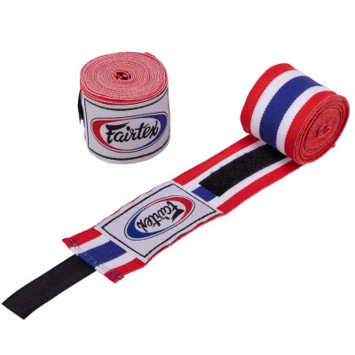 Бинти боксерські бавовна FAIRTEX HW2THAI-3 3 м білий-синій-червоний Код HW2THAI-3(Z)