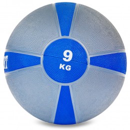 М'яч медичний медбол Zelart Medicine Ball FI-5122-9 9 кг сірий-синій Код FI-5122-9(Z)