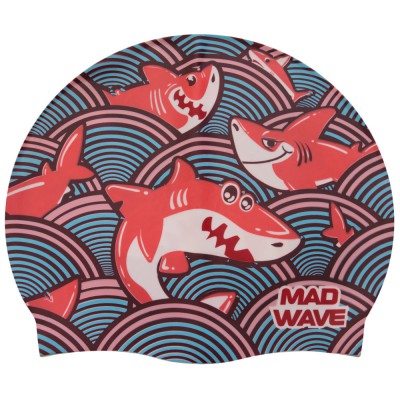 Шапочка для плавання дитяча MadWave Junior SHARKY M057911 кольору в асортименті Код M057911