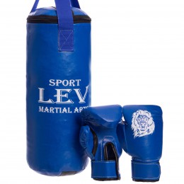 Боксерський набір дитячий (рукавички + флешок) LEV LV-4686 (PVC, мішок h-40 см, d-15 см, рукавички 2oz, кольори в